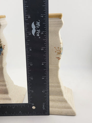 Vintage Mikasa Candlesticks Garden Club Day Dreams Blue Flowers Floral Japan