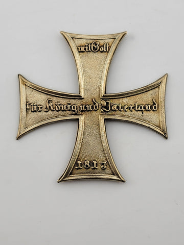 127941, Landwehrkreuz to Landwehr Chako, circa 1880, gilded metal cross