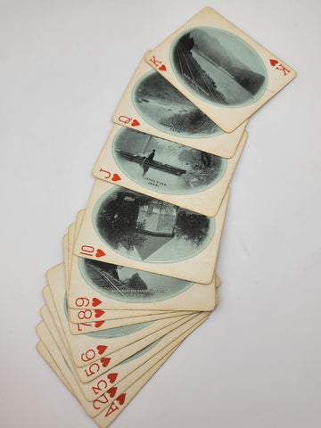 Rare Antique 1930's C & O- F.F.V. Railroad Via Washington Playing Cards-Complete
