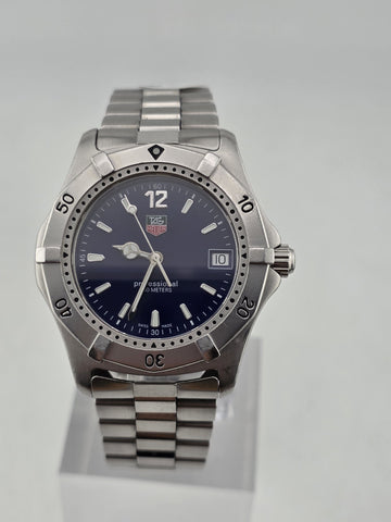 Vintage TAG Heuer 2000 Blue Men's Watch - WK11130-MV6062. 200 Meters. Works.