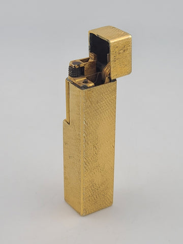 Rare Vintage Cube Cartier Lighter - 18k Yellow Gold Plated Cigarette Lighter