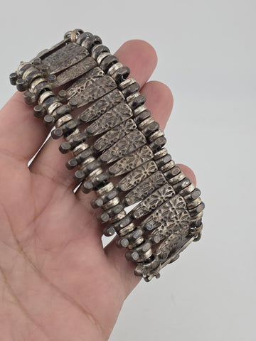 Vtg Ottoman Turkish Melmed V10 Para Metal Coin Bracelet Lobster Clasp Vintage