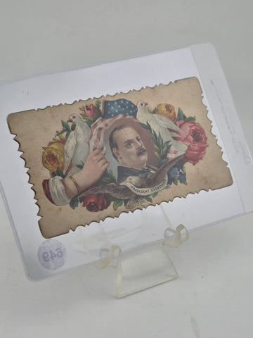 1880s-1890s Grover Cleveland 22nd & 24th U.S. President Decorative Calling Card