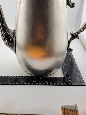 Antique Wm. Rogers & Son "Spring Flower" Silver Plated Tea/Coffee Pot.