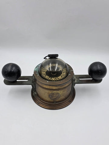 Rare Antique Kelvin White Constellation Ship Binnacle Compass Brass Nautical .
