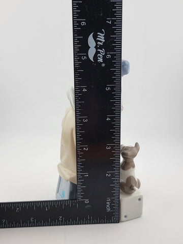 LLADRO Clown w/ Puppy Dog Pierrot Concertina Retired Jose Puche #5279 Vintage