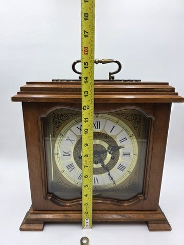 Vtg Franz Hermle 340-020 Mantel Clock W Germany 8-Day Westminster Chime Working.