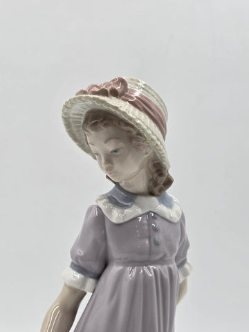 lladro Girl Pulling Wagon No. 5044 Collectible Figurine w/ Original Box 11" 1978