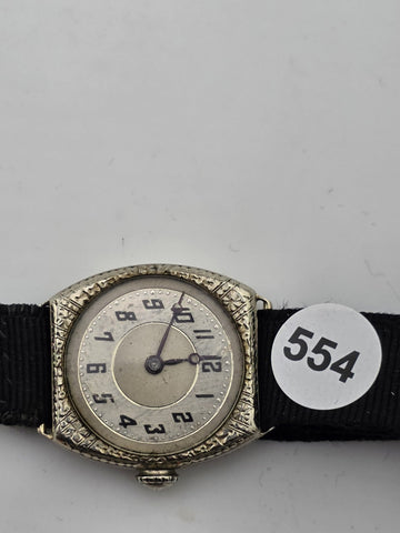 Rare Antique C 1915 E. Blancpain Swiss Manual 15j Watch. Engraved Case.  Working