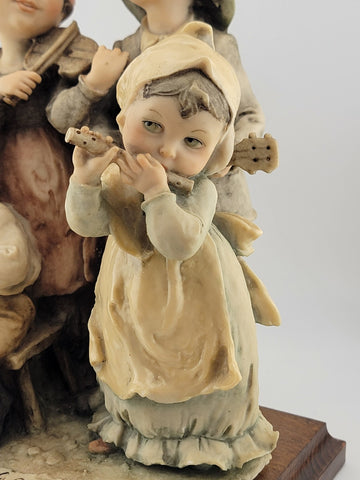 Vintage Giuseppe Armani LE Capodimonte Sculpture, 4 Children Playing Instruments