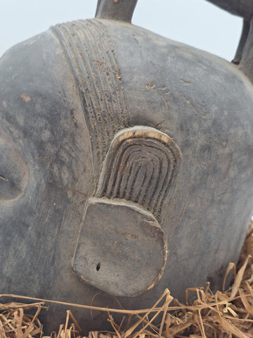 Authentic African Suku Tribal Helmet Mask Animal Totem – Congo Handcarved Wood