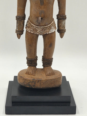 1940's Vintage Baule African Fertility Figure 15" Handcarved Wood Ivory Coast