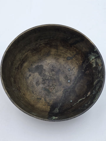Antique Chinese Bronze Bowl Dragon Phoenix Qing Republic Dynasty Asian Art