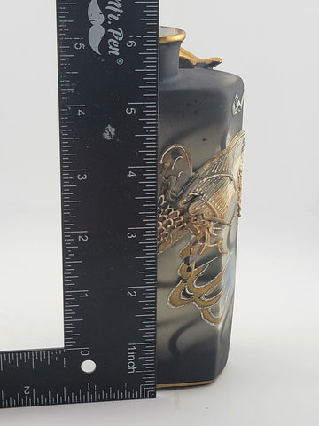 Antique Original Sake Dragonware Bottle Japanese Decanter Whistling Singing Bird