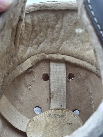 Rare Antique 1940's Goldsmith 60F Football Helmet &University 12C Shoulder Pads.