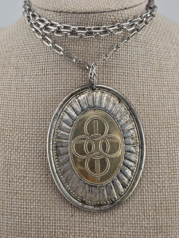 1975 Towle Five Gold Rings Sterling Silver Christmas Ornament Mistletoe Pendant