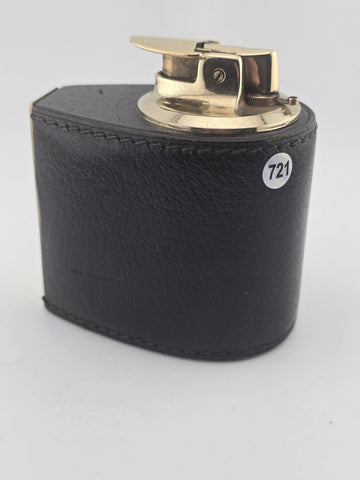 Rare Italian Mark Cross Leather Wrapped Vintage Table Lighter -Ronson. Untested