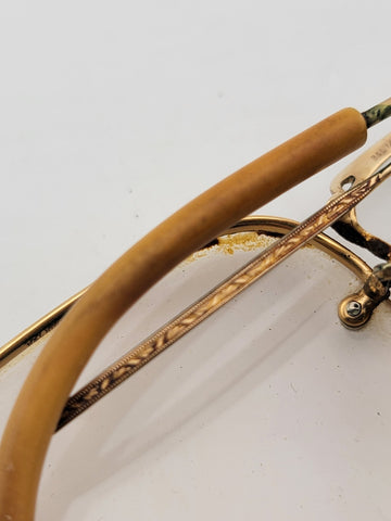 Rare Antique B&L Bausch & Lomb 1/10 12K Gold Filled Eyeglasses  1920s W Case.