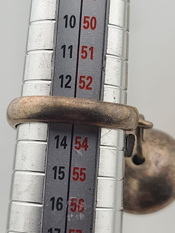 Unique Set Of Sterling Silver Beaded Bracelet & Ring 925 Toggle Clasp w/ Charm