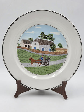 Villeroy & Boch Design Naif Laplau 4 Dinner Plates Christmas Village Noah Ark