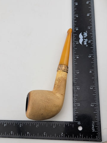 Rare Antique Collectible 19th Century Clay Pipe Circa 1890s W Original Case.