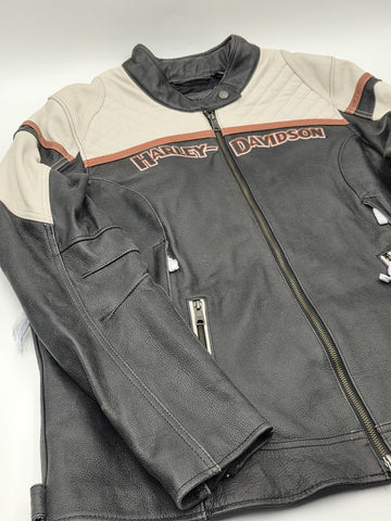 Harley-Davidson® Women's Triple Vent Miss Enthusiast II Leather Jacket Size 2W.