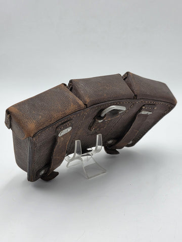 WWII German 1938 K98 Mauser Leather Ammo Pouch Karl Böcker Waldbröl Wehrmacht