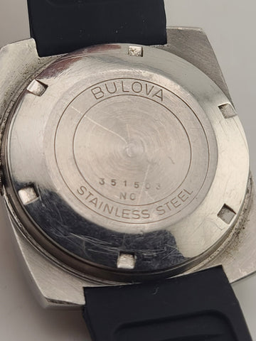 VINTAGE BULOVA 23 JEWELS AUTOMATIC PATINA GRAY DIAL 351503 SWISS MEN'S WORKING.