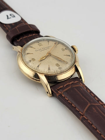 1950's Girard Perregaux Gyromatic Vintage 10k Yellow Gold Filled Automatic Works