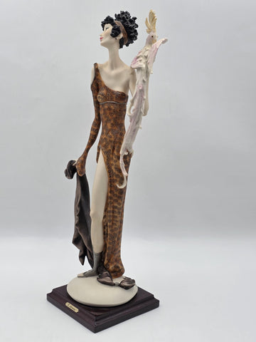 Giuseppe Armani Lady With Parrot 616/C Hand Signed LE 262/5000 Box COA Italy