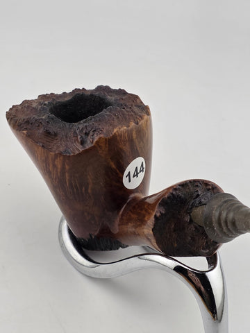 Vintage Danish Freehand Briar Tobacco Pipe Plateau Rim Handcrafted Denmark