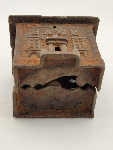 Antique ca. 1870 J.E. Stevens  Cast Iron Cupola  still bank , Good Condition