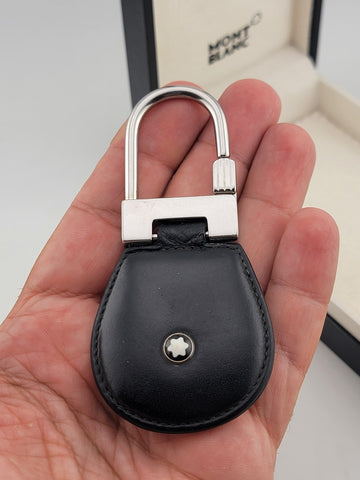 MONTBLANC Meisterstuck Navy Leather Key Fob Model MB114560 W Large Montblanc Box