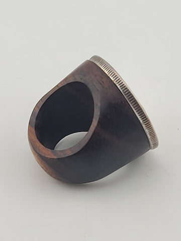 1936 Texas Independence Centennial Half Dollar Coin Ring Remember the Alamo.