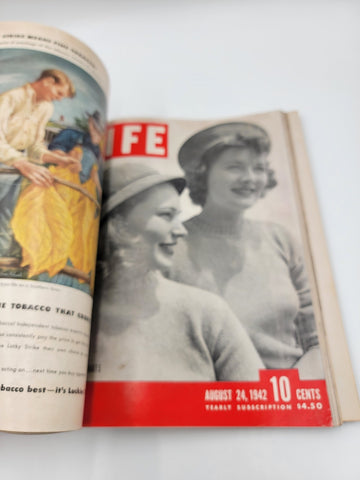 Life Magazine July - August 1942 Library of Congress Complete Issues Mint Bound