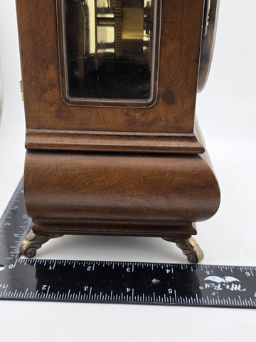 Vintage Warmink WUBA Mantel Shelf Dutch clock 8 day table Hermle striking. Works