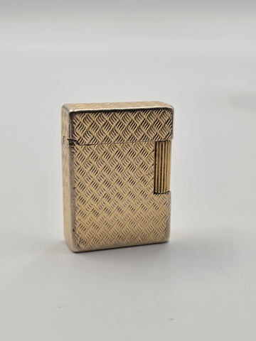 Ultra Rare Vtg S.T. Dupont Hermes Paris 20 Micron Gold Plated Lighter Guilloche