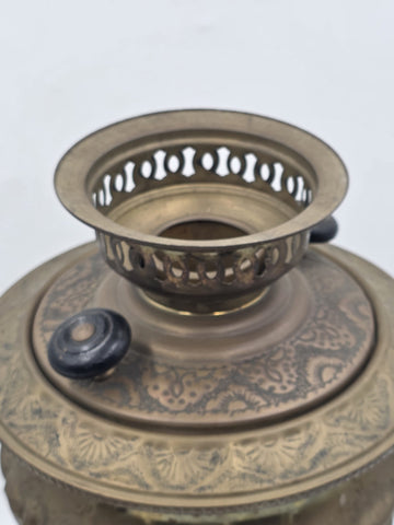 Rare Antique Russian Brass Samovar Tea Urn Embossed Figural Tula Style c.1890