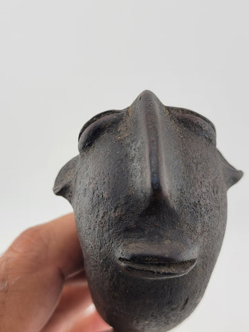 Rare Antique Collectible One Of A Kind African Tribal Clay Pipe W Long Stem.