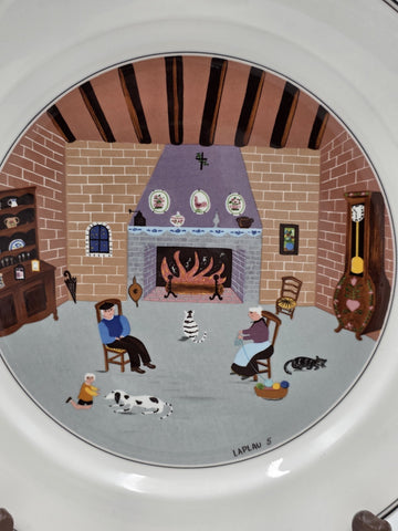Villeroy & Boch Naif Laplau 4 Dinner Plates Christmas Village Noah Ark 10.5 Inch