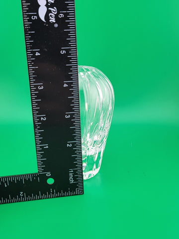 Vintage Atlantis TRIO Lead Crystal Bud Vase Hand Blown Vertical Cuts 4.5"