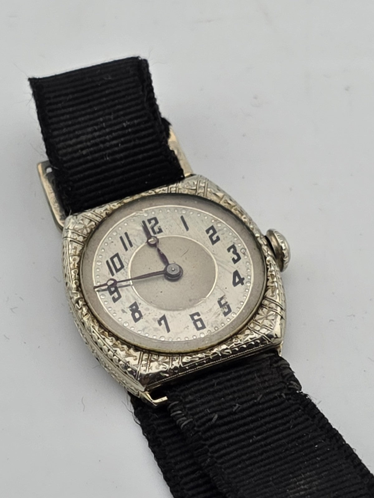 Rare Antique C 1915 E. Blancpain Swiss Manual 15j Watch. Engraved Case.  Working