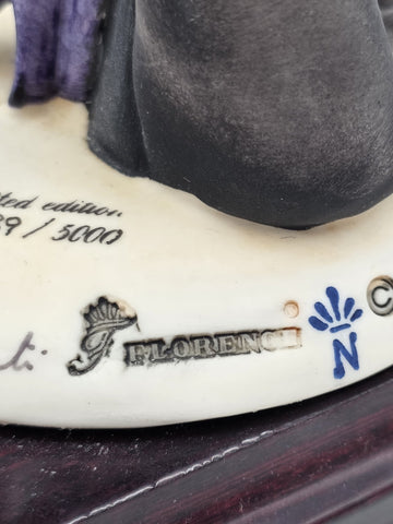 Giuseppe Armani Lady W Fan Figurine Ltd Edition #387C. 739/5000. Exclusive. Read