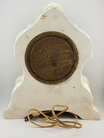 Rare Antique Rudolstadt Germany Porcelain United Electric Clock. Working Cond.