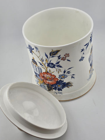 Antique Crown Staffordshire Sugar Dish Mustard Pot Rare Pattern. VG Condition