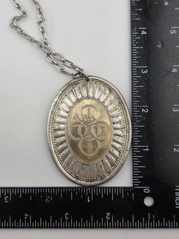 1975 Towle Five Gold Rings Sterling Silver Christmas Ornament Mistletoe Pendant