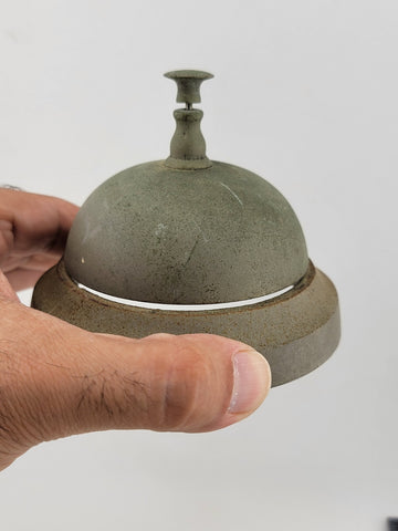 Antique 1863 Victorian Brass Hotel Counter Bell Service Bell Ship Bell. Working