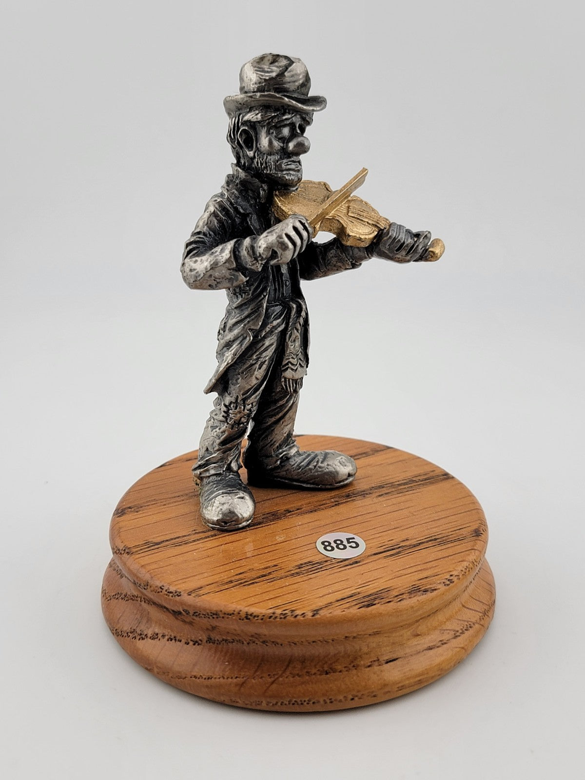 Vintage Ron Lee Hobo Band Collection Pewter Violinist Clown Figurine Collectible