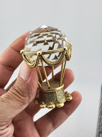 Vtg Swarovski trimlite Hot Air Balloon Vitrail Medium Coating (Gold) 72404 W Box