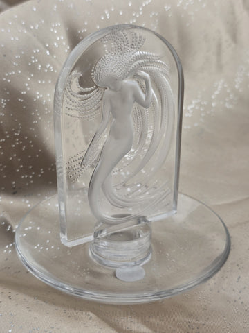 Vintage Lalique France Crystal Mermaid Water Dancer Signed Collectable Glass
